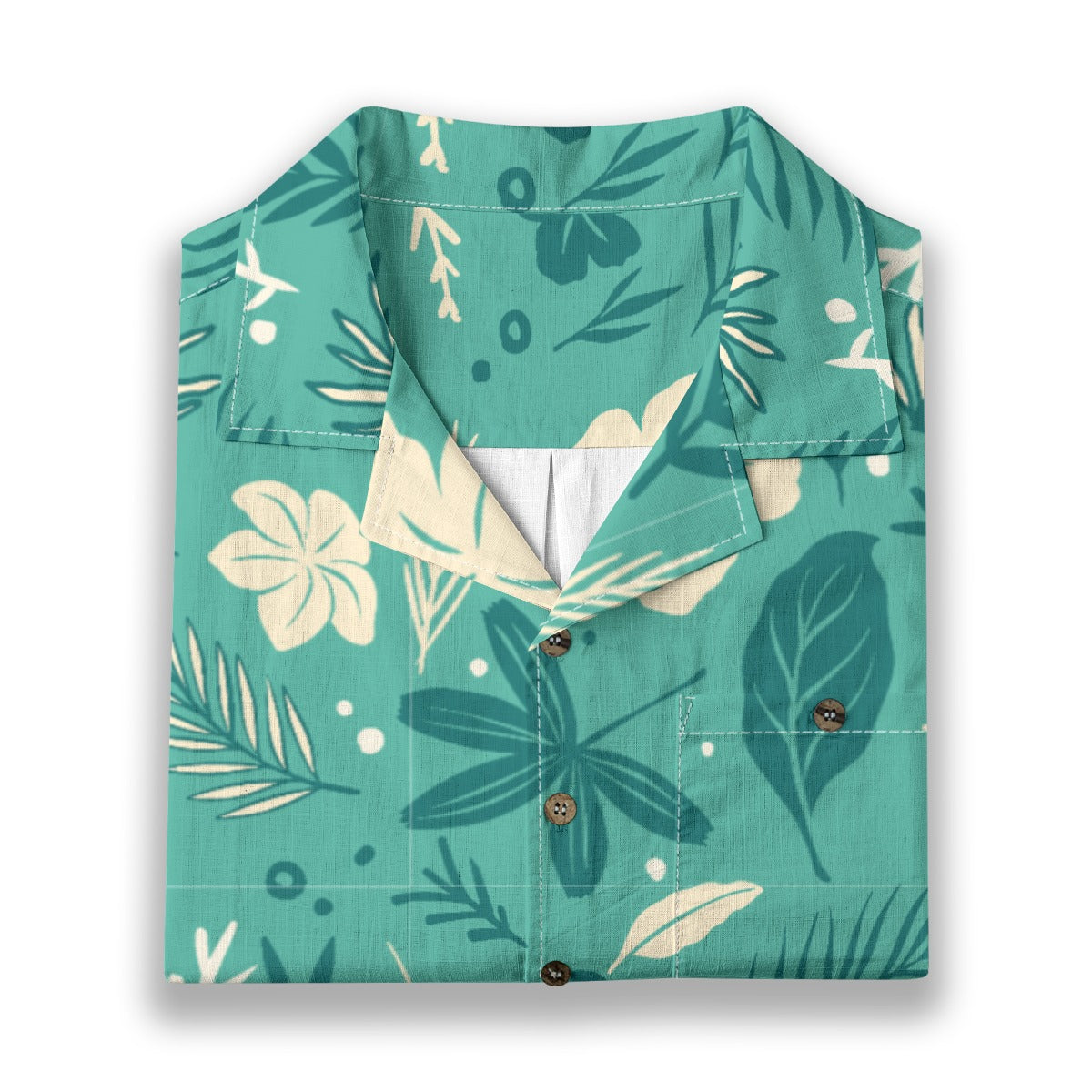 "Tropical Whispers" Hawaiian Shirt - 100% Cotton