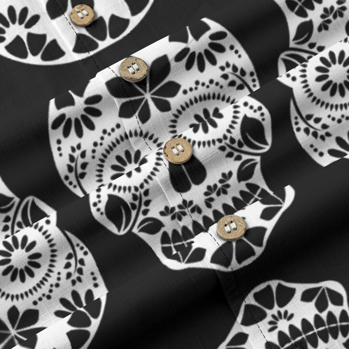 “Calavera Blanca” Día de Muertos Cotton Celebration Shirt