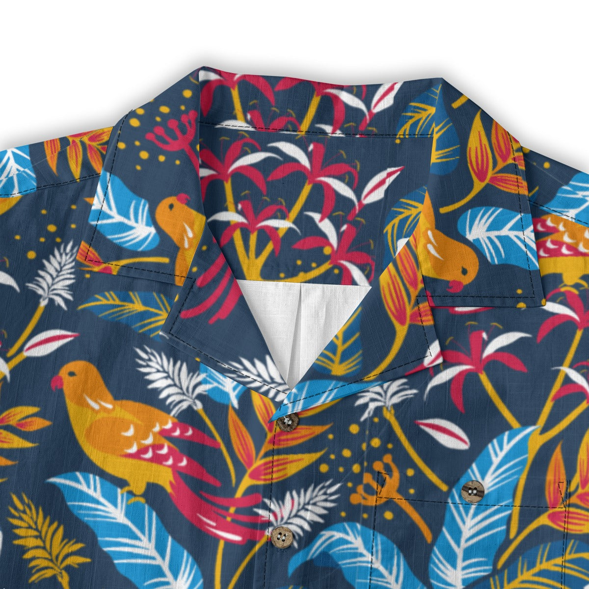 "Crazy Birds" Hawaiian Shirt - 100% Cotton