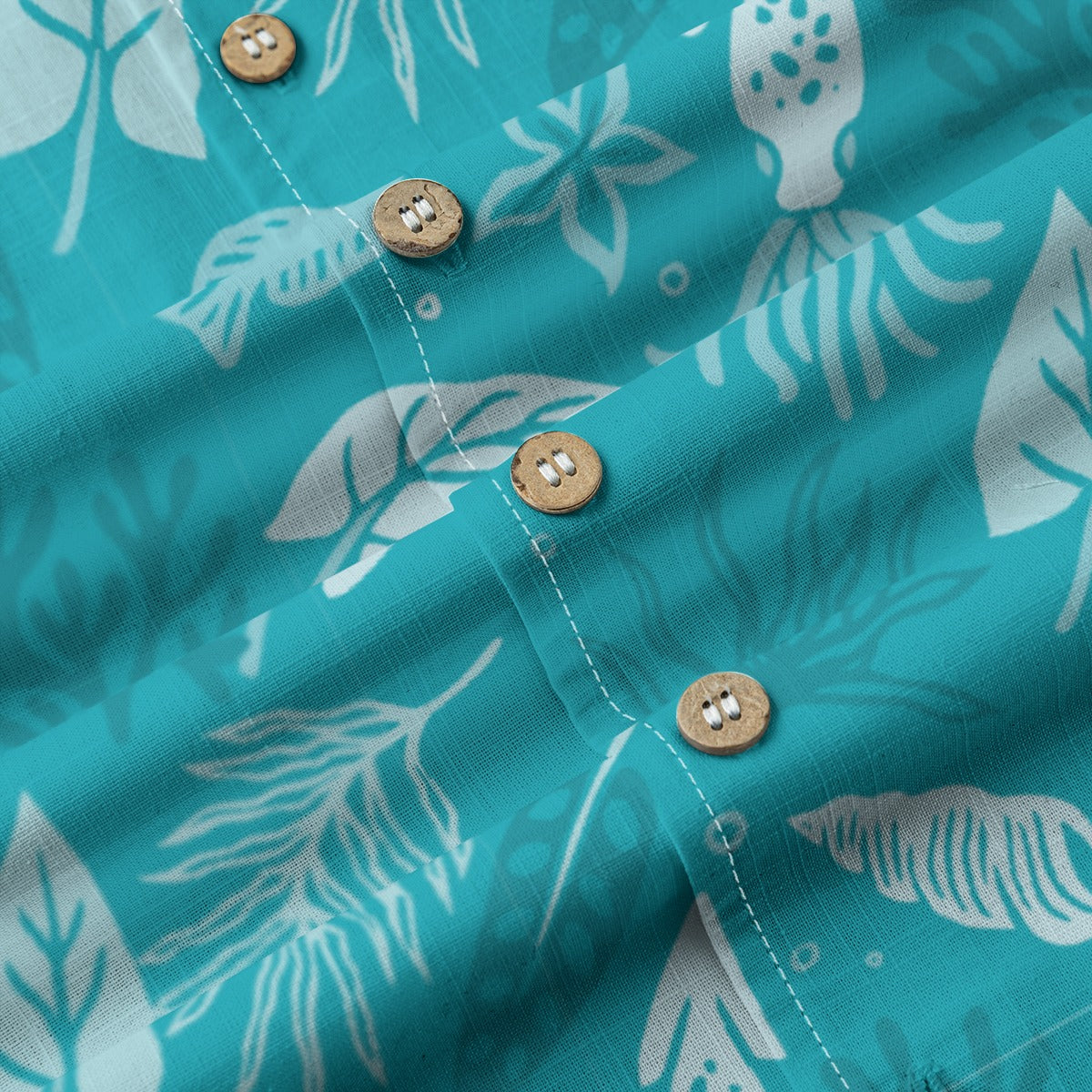 "Seaside Serenade" Hawaiian Shirt - 100% Cotton