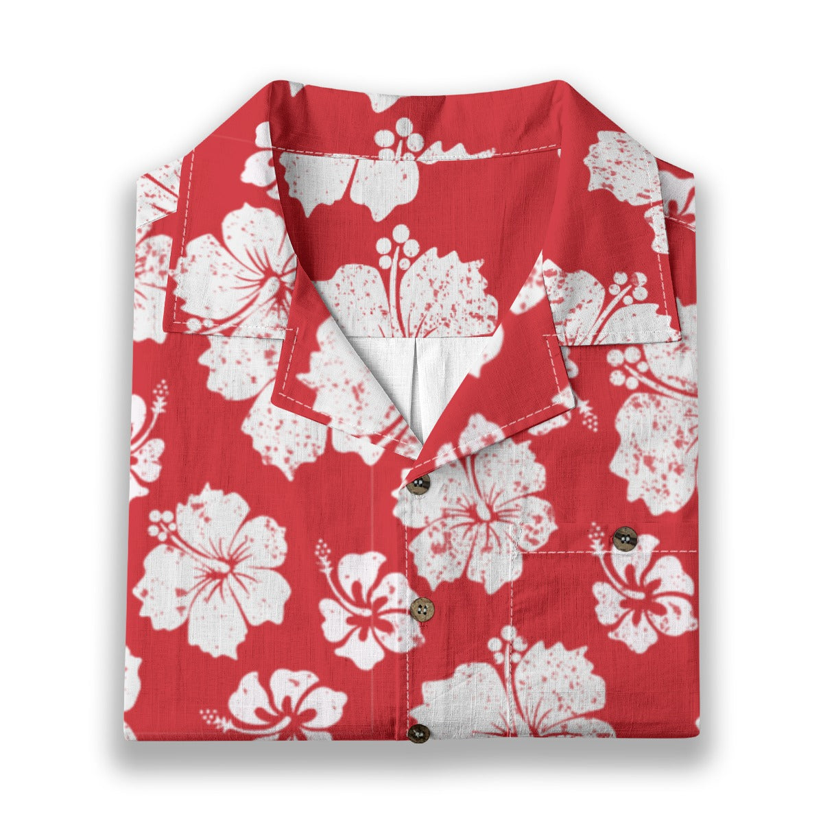 "Hibiscus Hues" Hawaiian Shirt - 100% Cotton