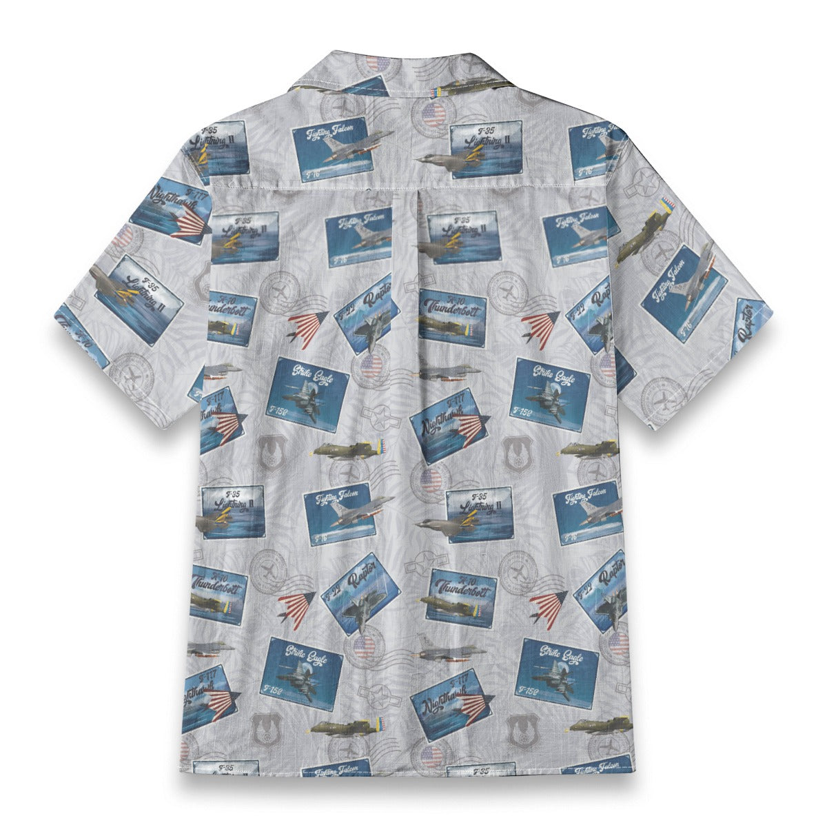 Hawaiian Shirt - Tribute to Current Fighter Jets of the USAF 100% Cotton! - White