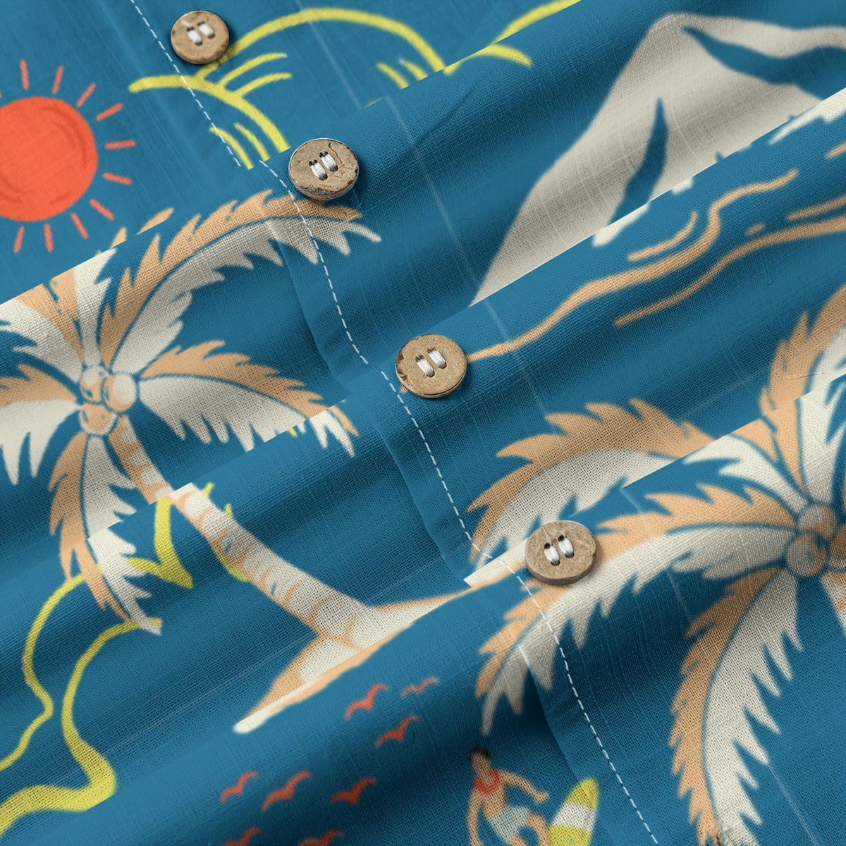 "Surfin', Sailin', and Tsunami" Hawaiian Shirt - 100% Cotton