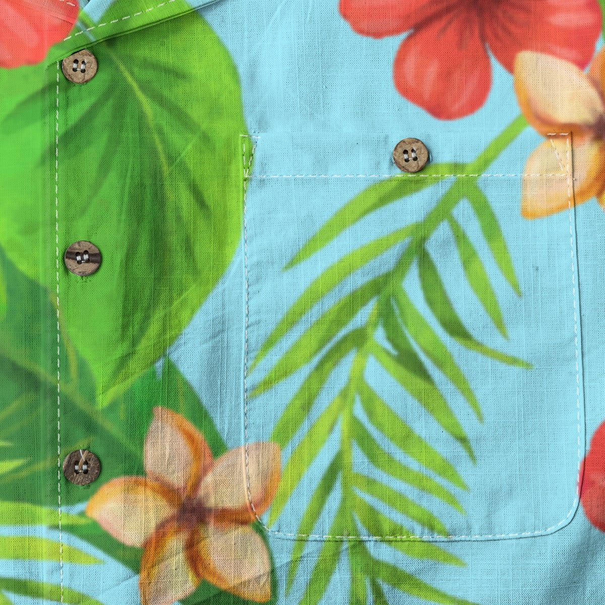 "Tropical Dreamscapes" Hawaiian Shirt - 100% Cotton