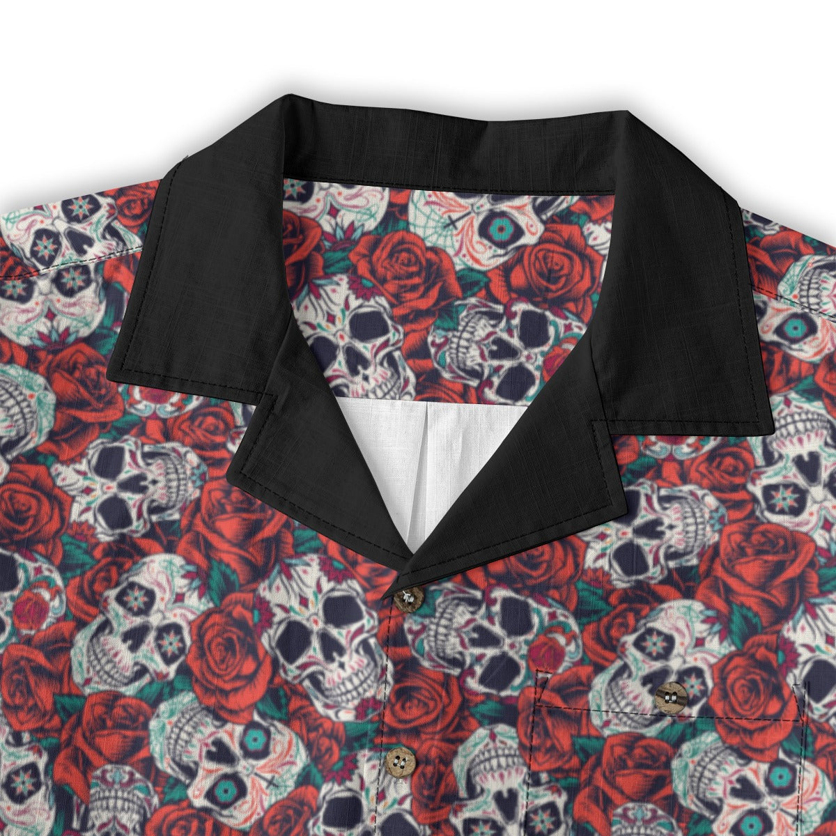 "Dia De Muertos in Roses" Cotton Celebration Shirt