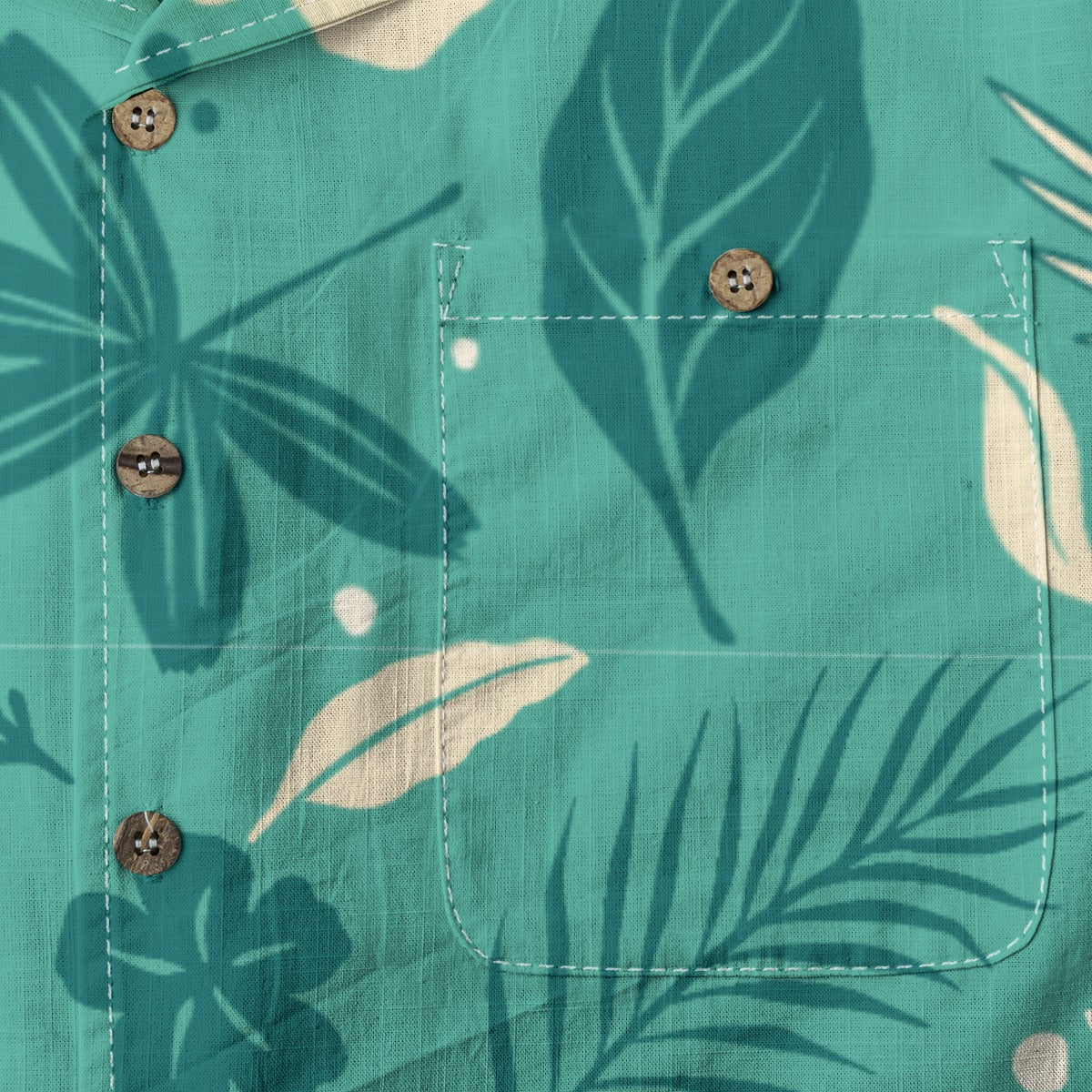 "Tropical Whispers" Hawaiian Shirt - 100% Cotton