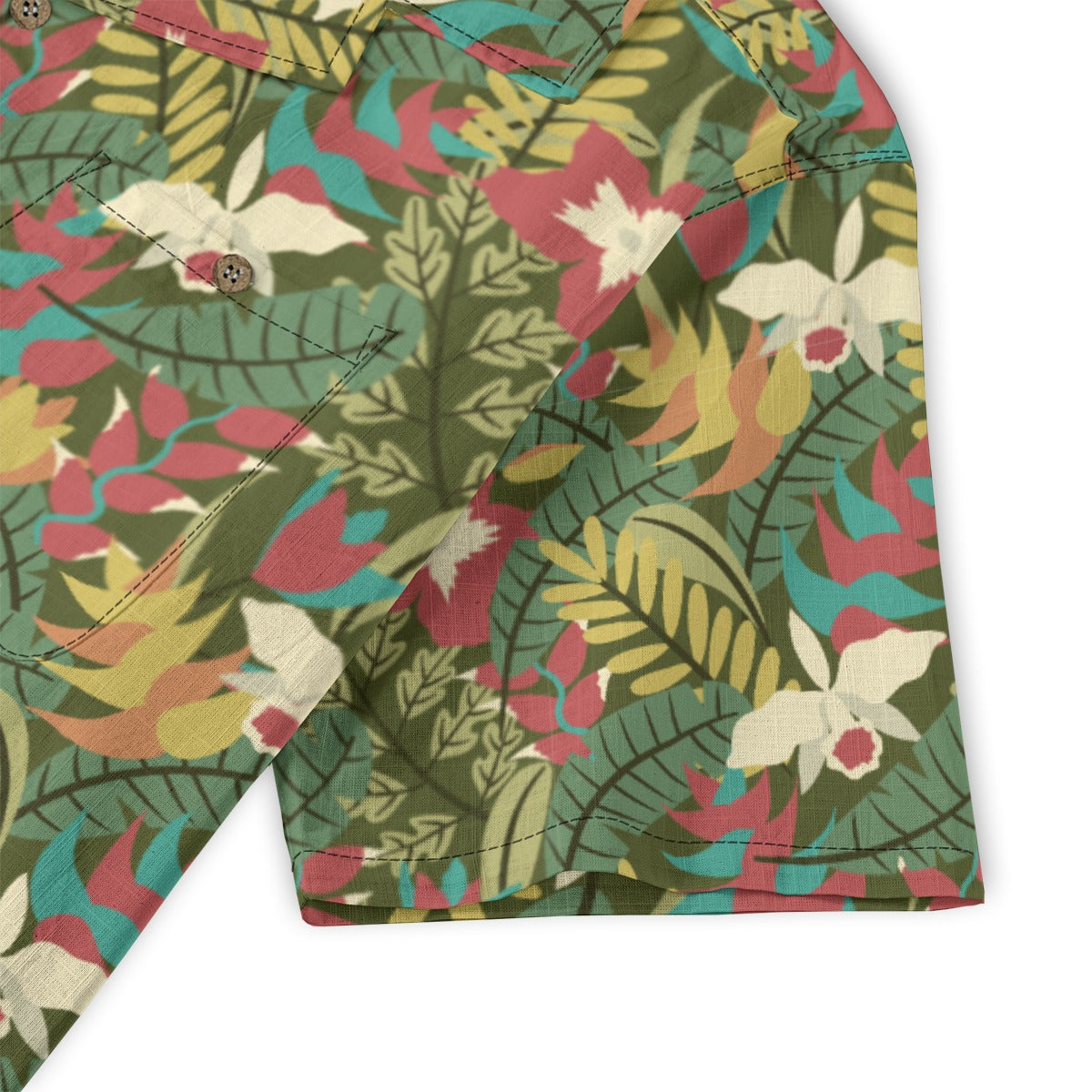 "Verde Vista" Hawaiian Shirt - 100% Cotton