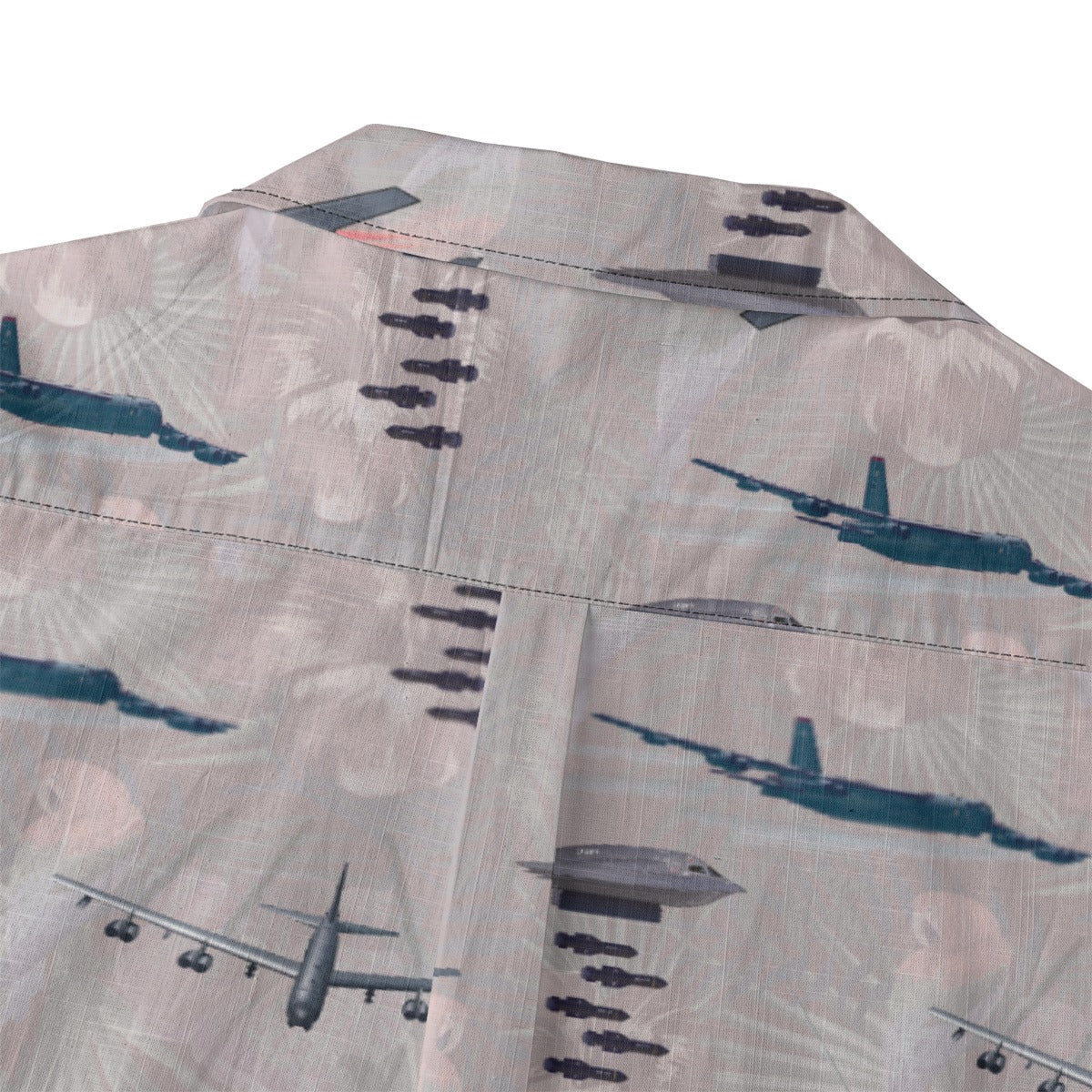 "USAF Bombers" Tribute Hawaiian Shirt, White 100% Cotton!