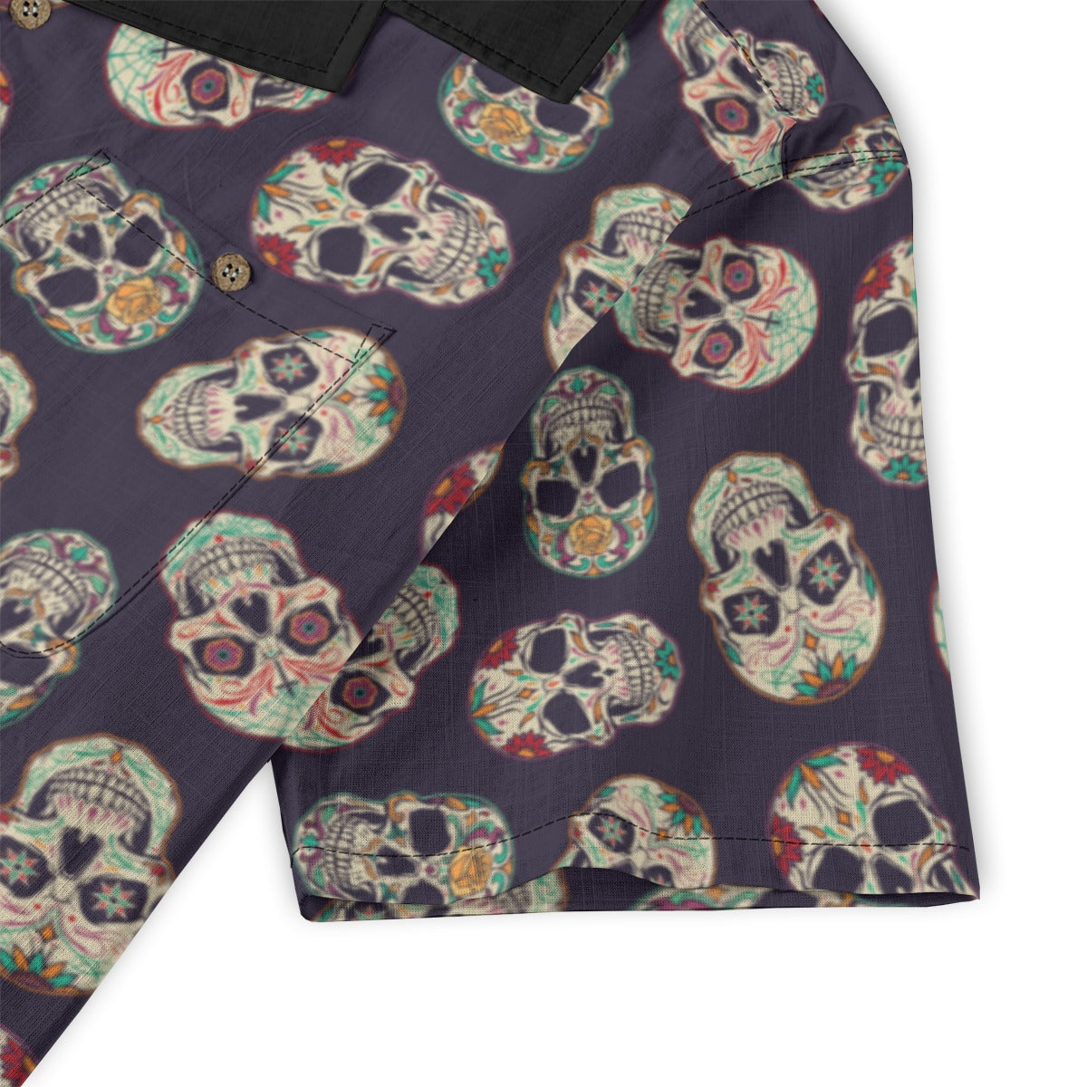 "Dia De Muertos Darkness" Cotton Celebration Shirt