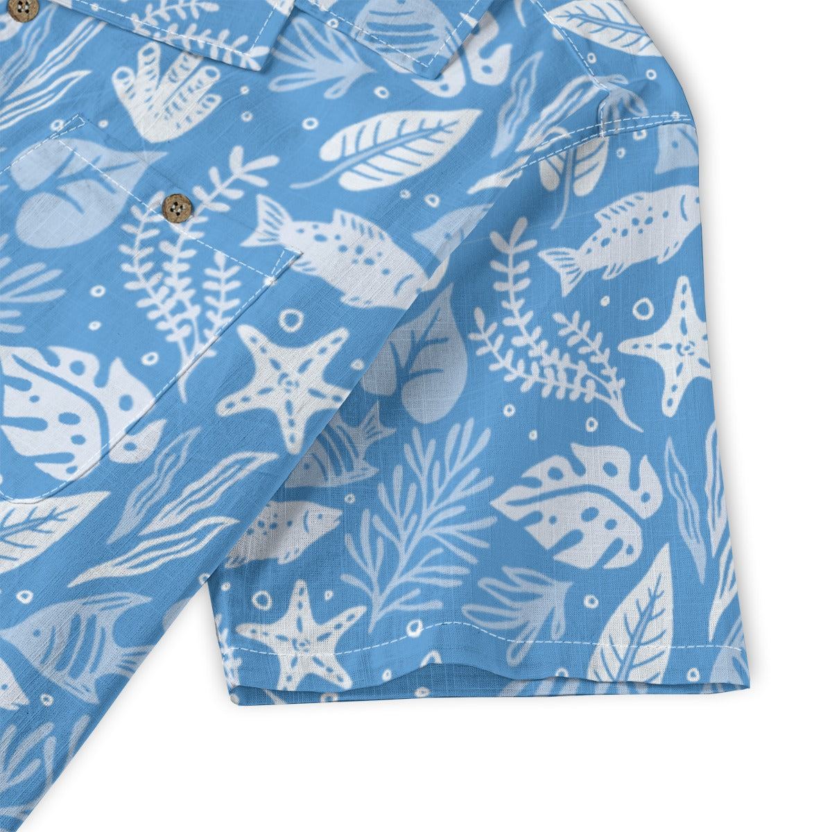 "Marine Marvels" Hawaiian Shirt - 100% Cotton