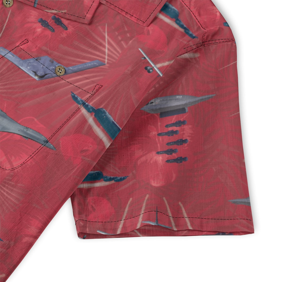 "USAF Bombers" Tribute Hawaiian Shirt, Red 100% Cotton!
