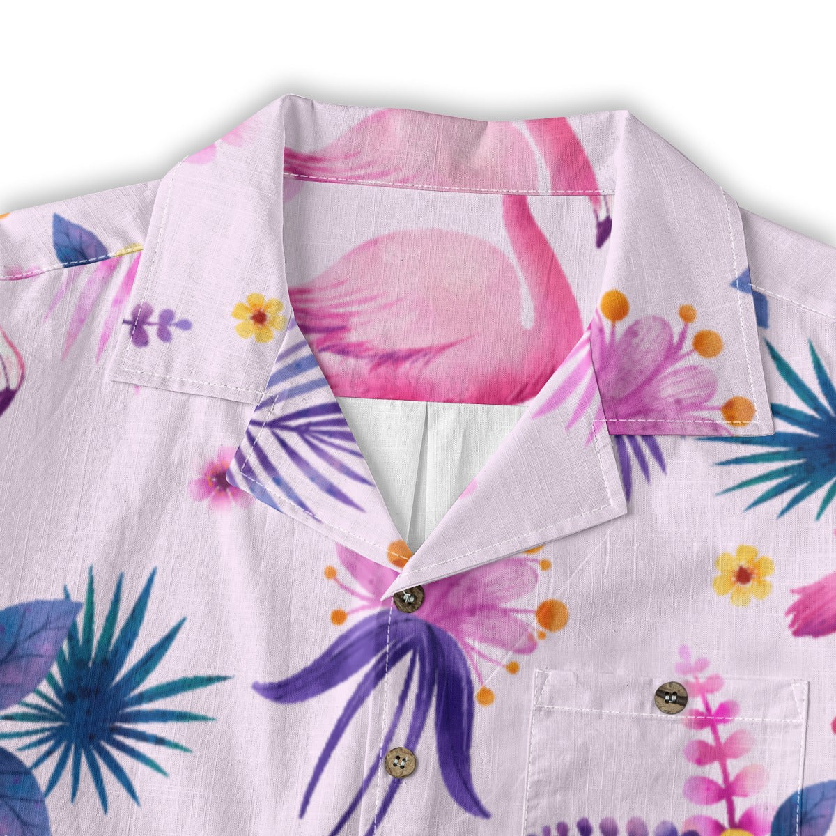 "Pink Flamingo Carnival" Hawaiian Shirt - 100% Cotton
