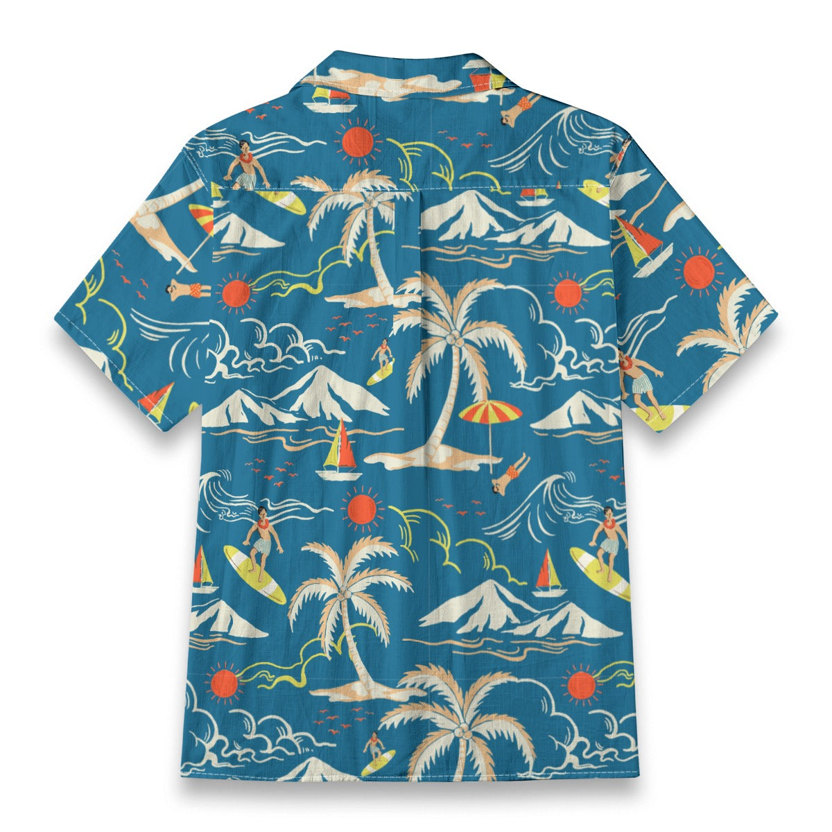 "Surfin', Sailin', and Tsunami" Hawaiian Shirt - 100% Cotton