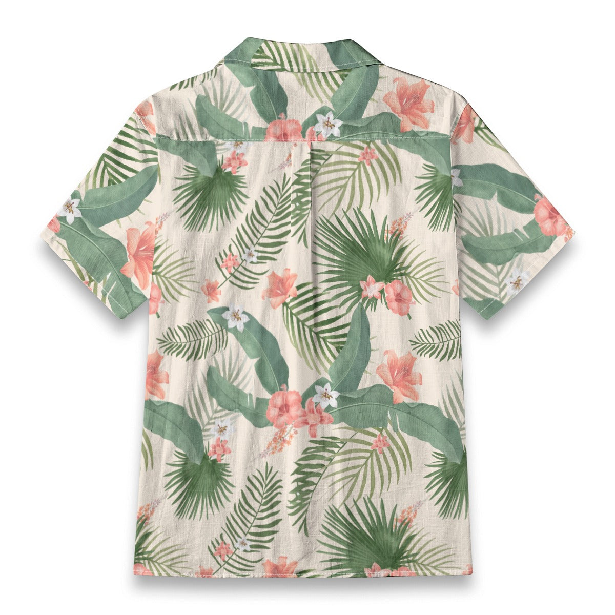 "Hibiscus Palm Oasis" Hawaiian Shirt - 100% Cotton