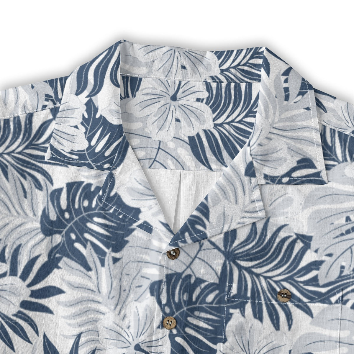 "Noir Tides" Hawaiian Shirt -  100%  Cotton