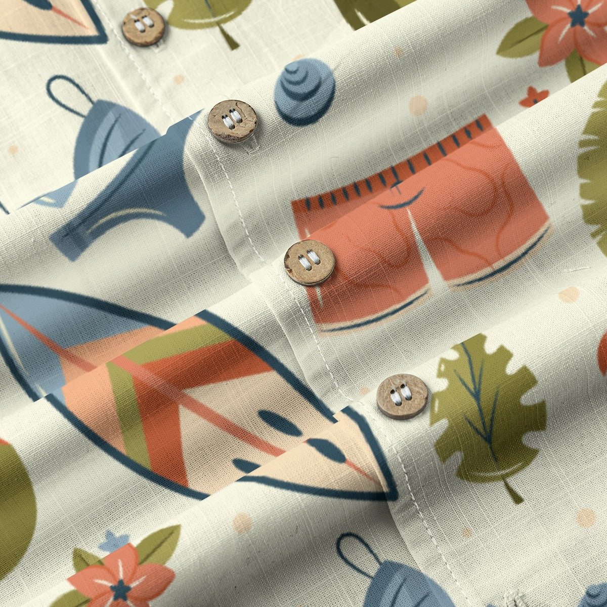 "Golden Sands Getaway" Hawaiian Shirt - 100% Cotton