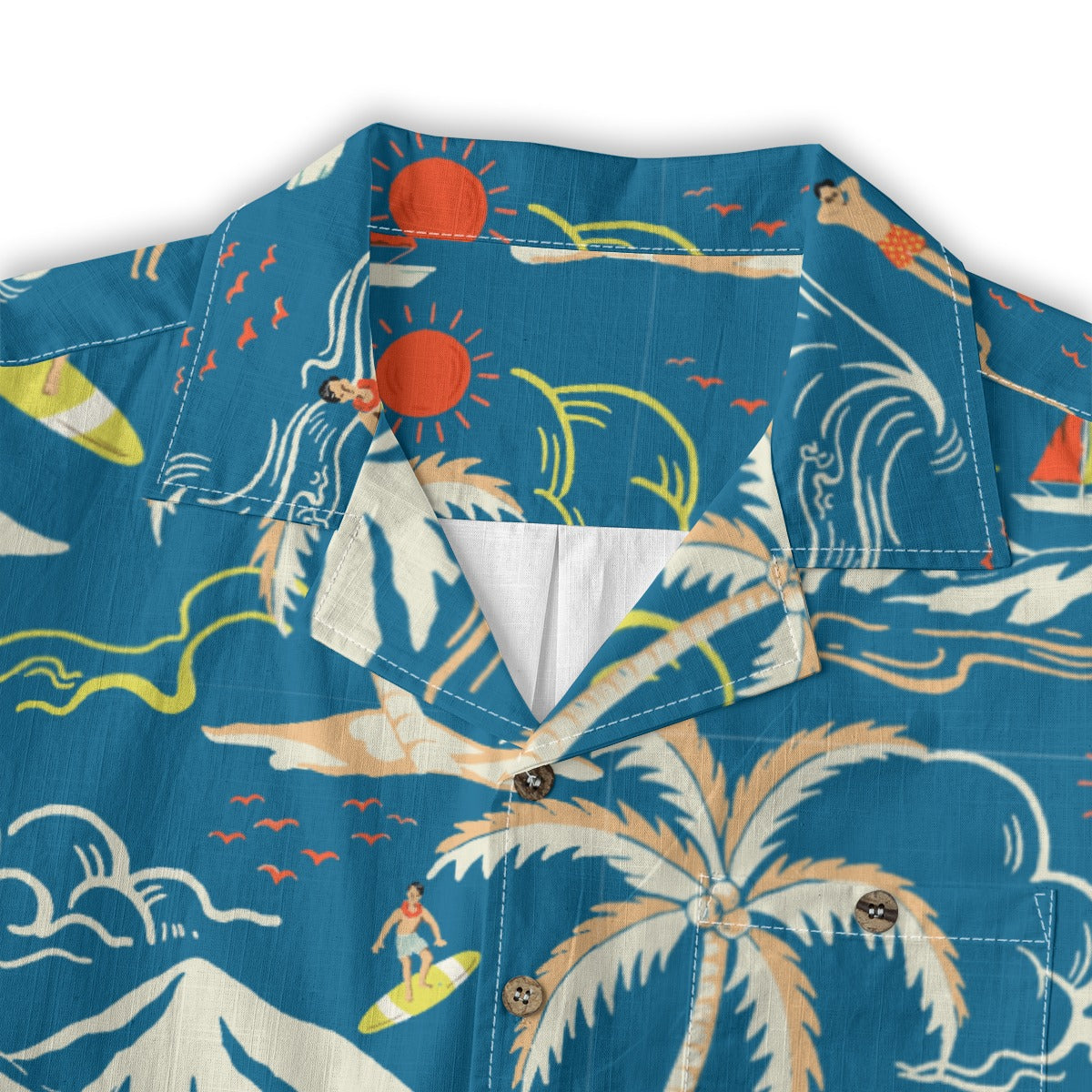 "Surfin', Sailin', and Tsunami" Hawaiian Shirt - 100% Cotton