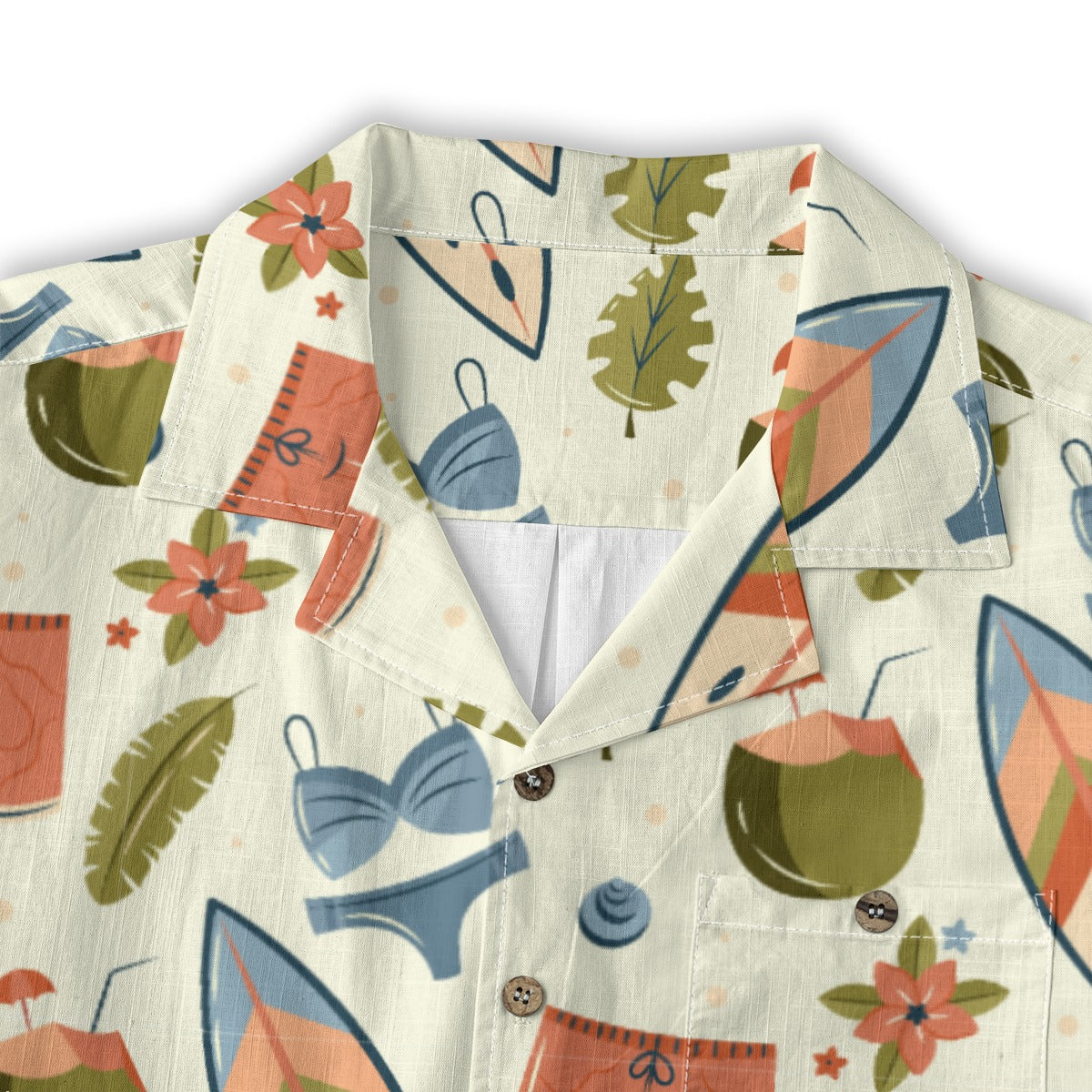 "Golden Sands Getaway" Hawaiian Shirt - 100% Cotton