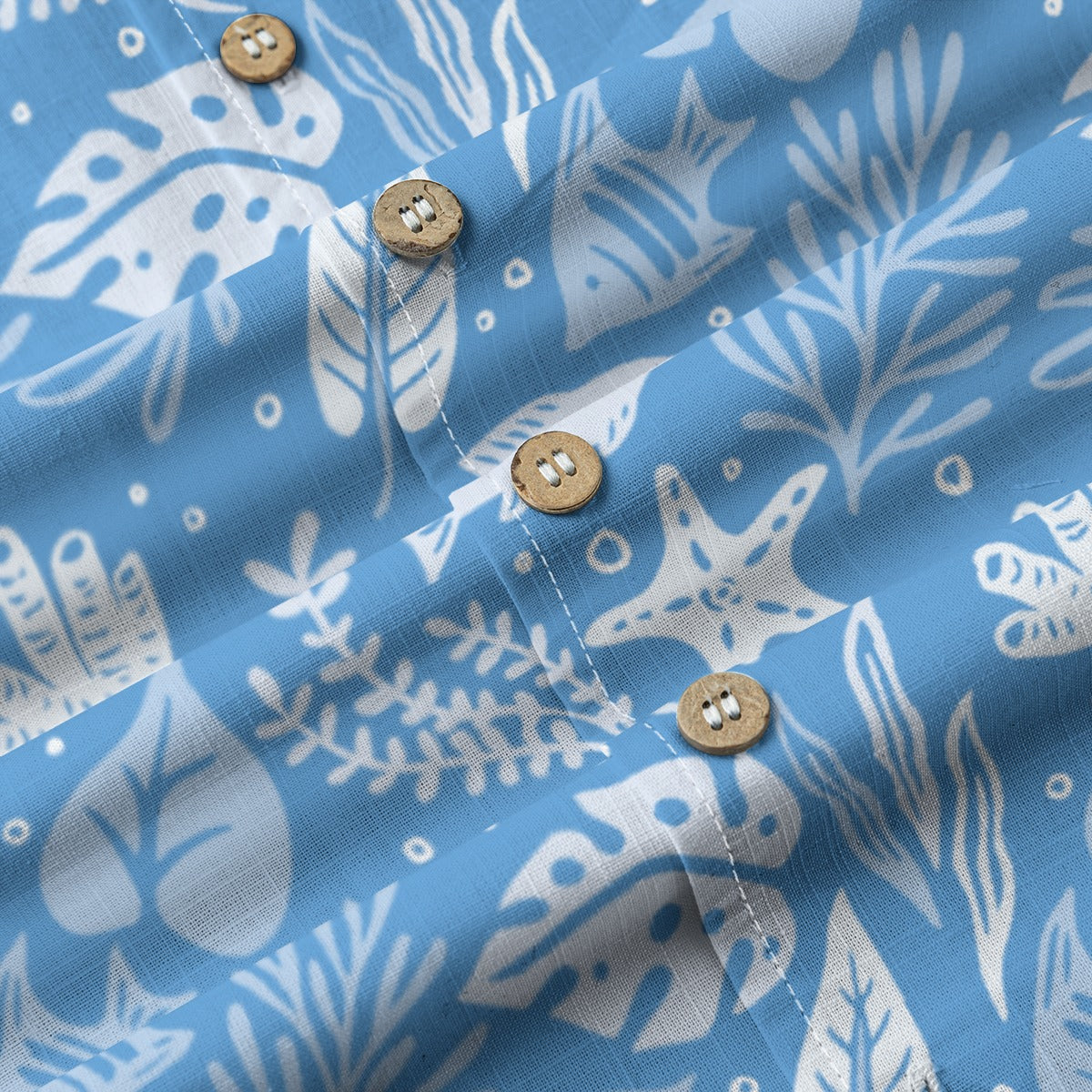 "Marine Marvels" Hawaiian Shirt - 100% Cotton