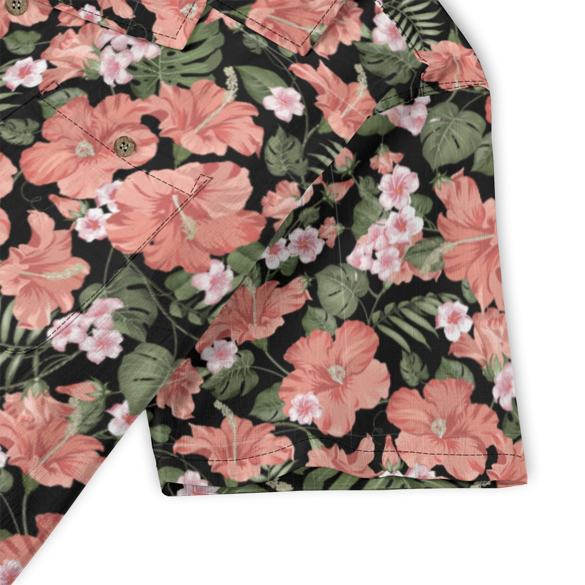 "Midnight Bloomscape" Hawaiian Shirt - 100% Cotton