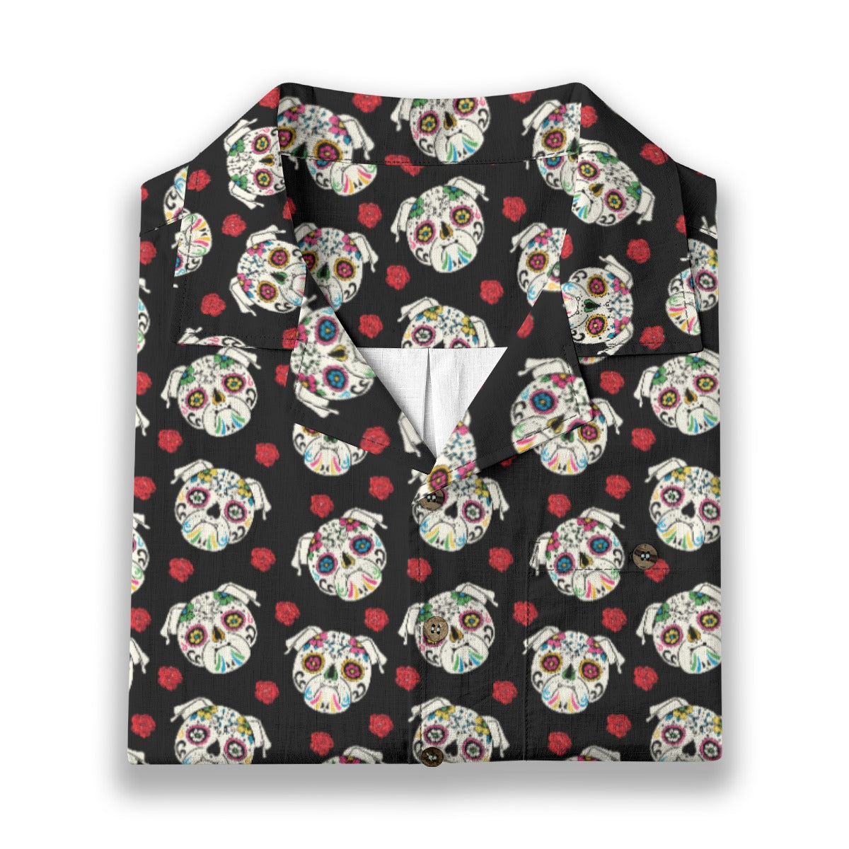 “Amor de Pug"  Día de Muertos Cotton Celebration Shirt