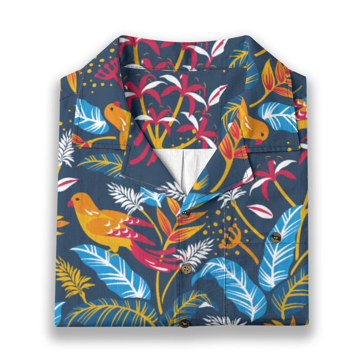 "Crazy Birds" Hawaiian Shirt - 100% Cotton