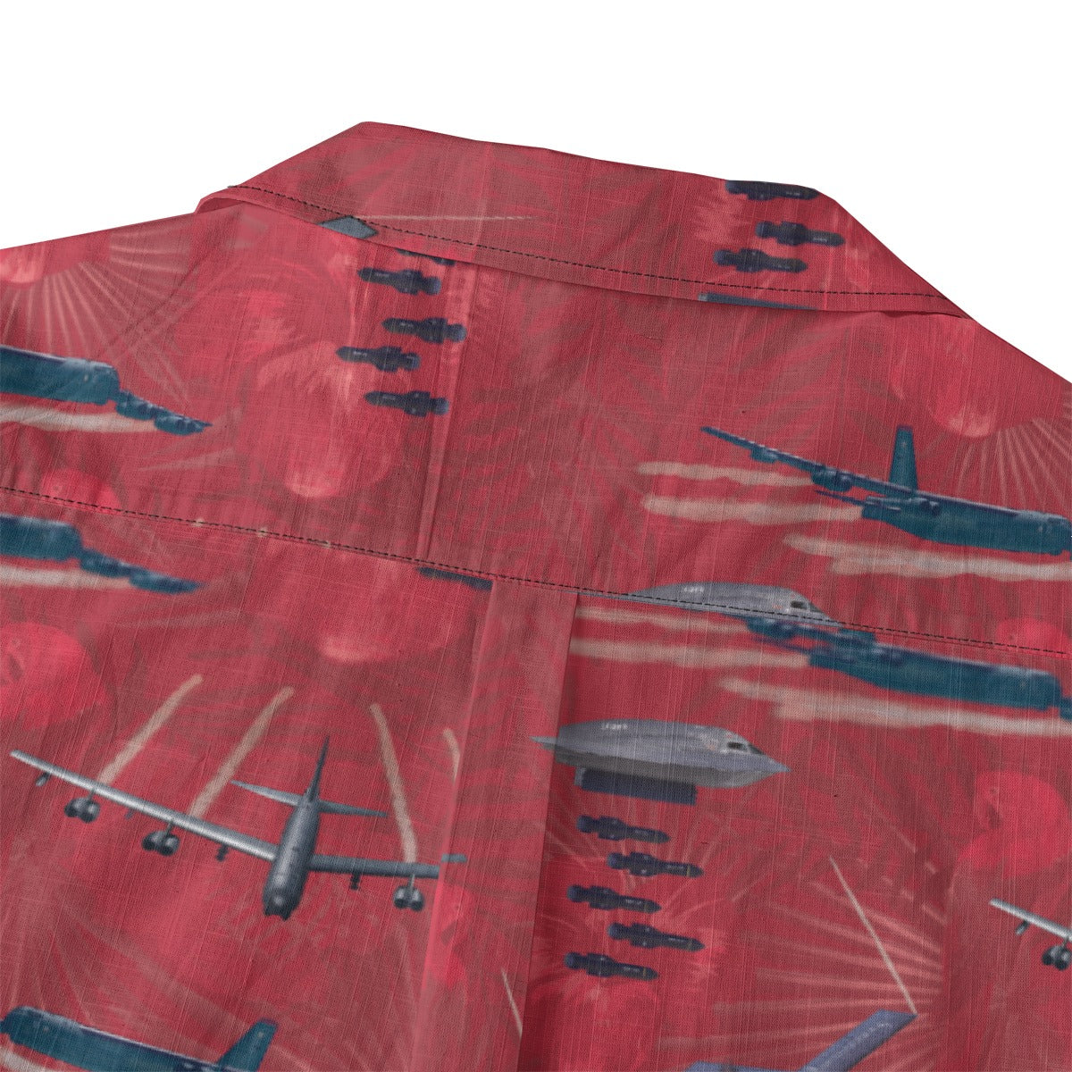 "USAF Bombers" Tribute Hawaiian Shirt, Red 100% Cotton!