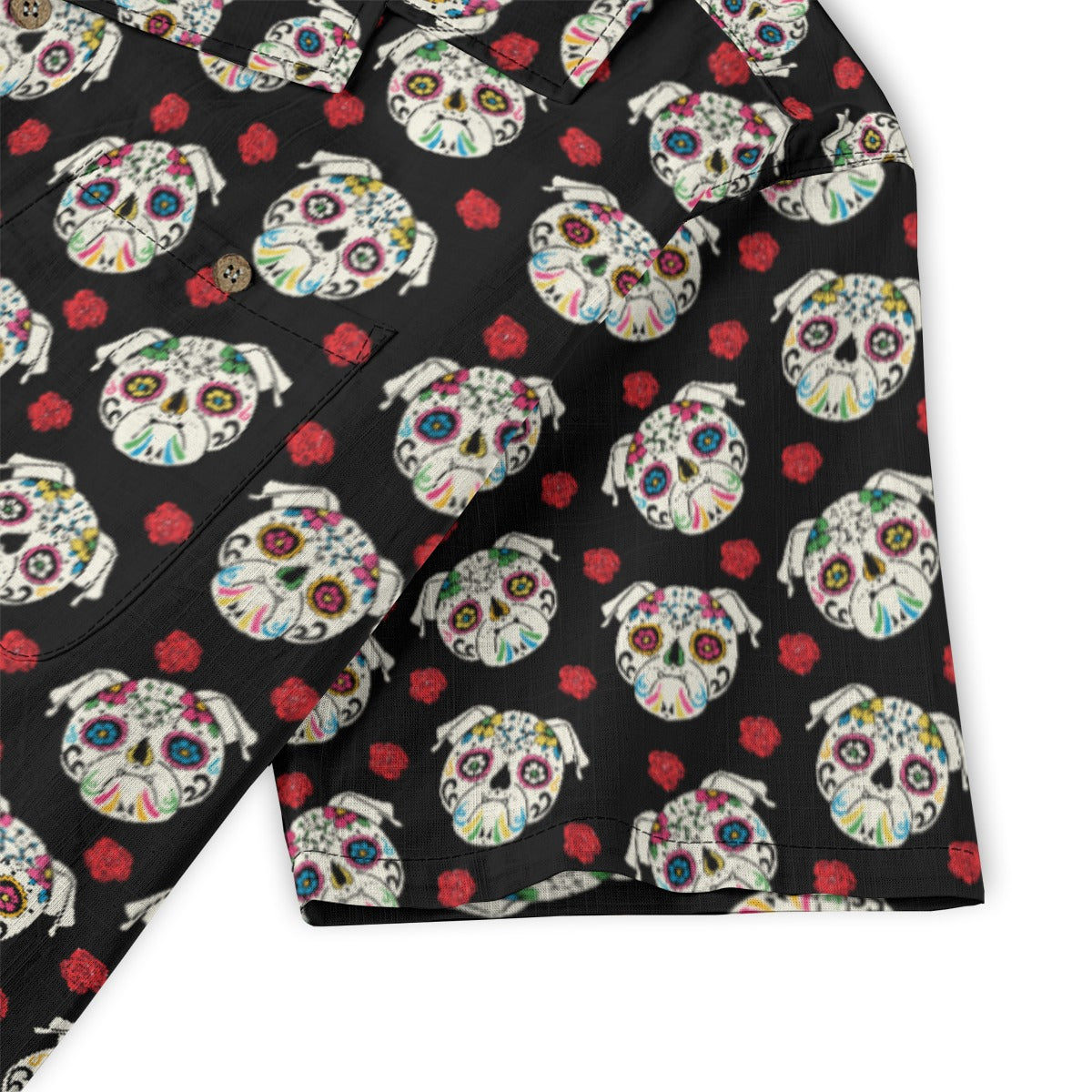 “Amor de Pug"  Día de Muertos Cotton Celebration Shirt