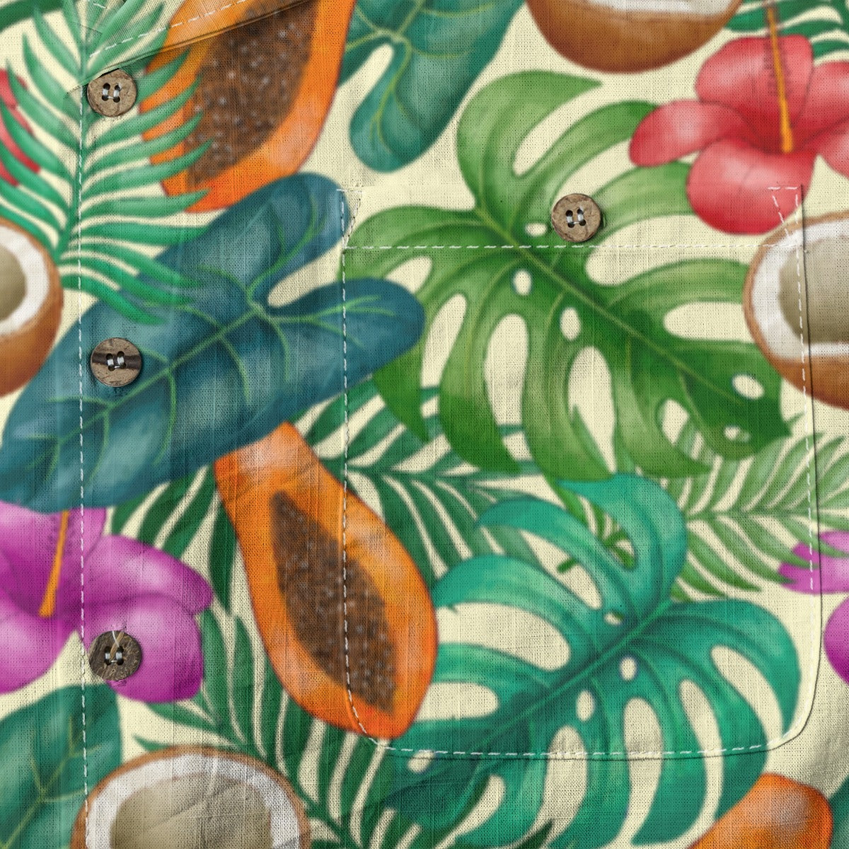 "Island Extravaganza" Hawaiian Shirt - 100% Cotton