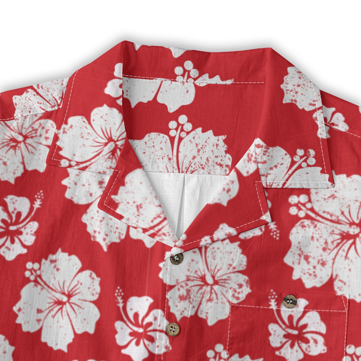 "Hibiscus Hues" Hawaiian Shirt - 100% Cotton