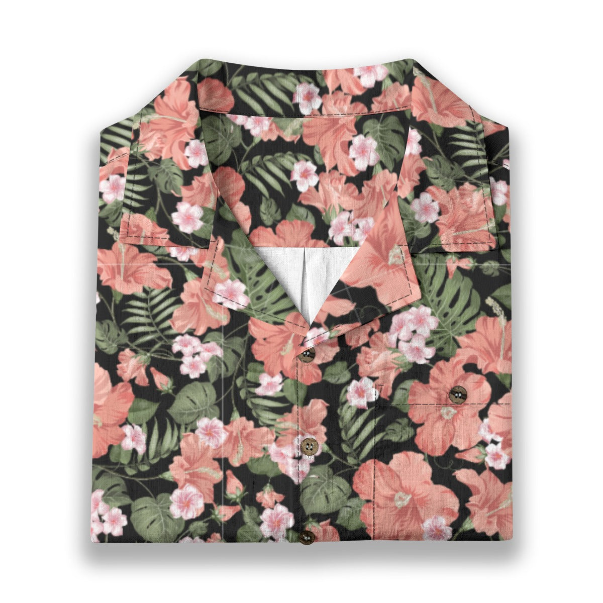 "Midnight Bloomscape" Hawaiian Shirt - 100% Cotton