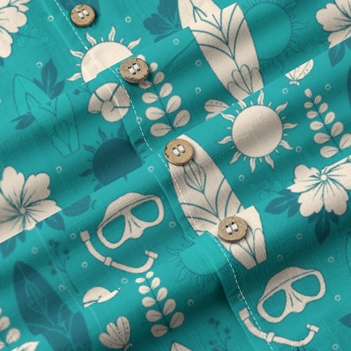 "Surf's Up! Dive Down!" Hawaiian Shirt - 100% Cotton