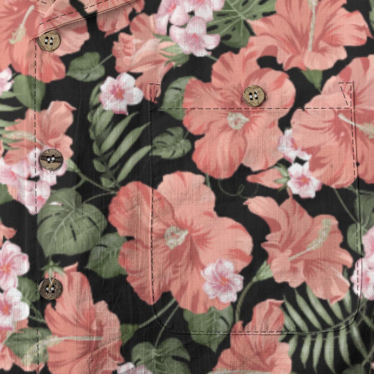 "Midnight Bloomscape" Hawaiian Shirt - 100% Cotton