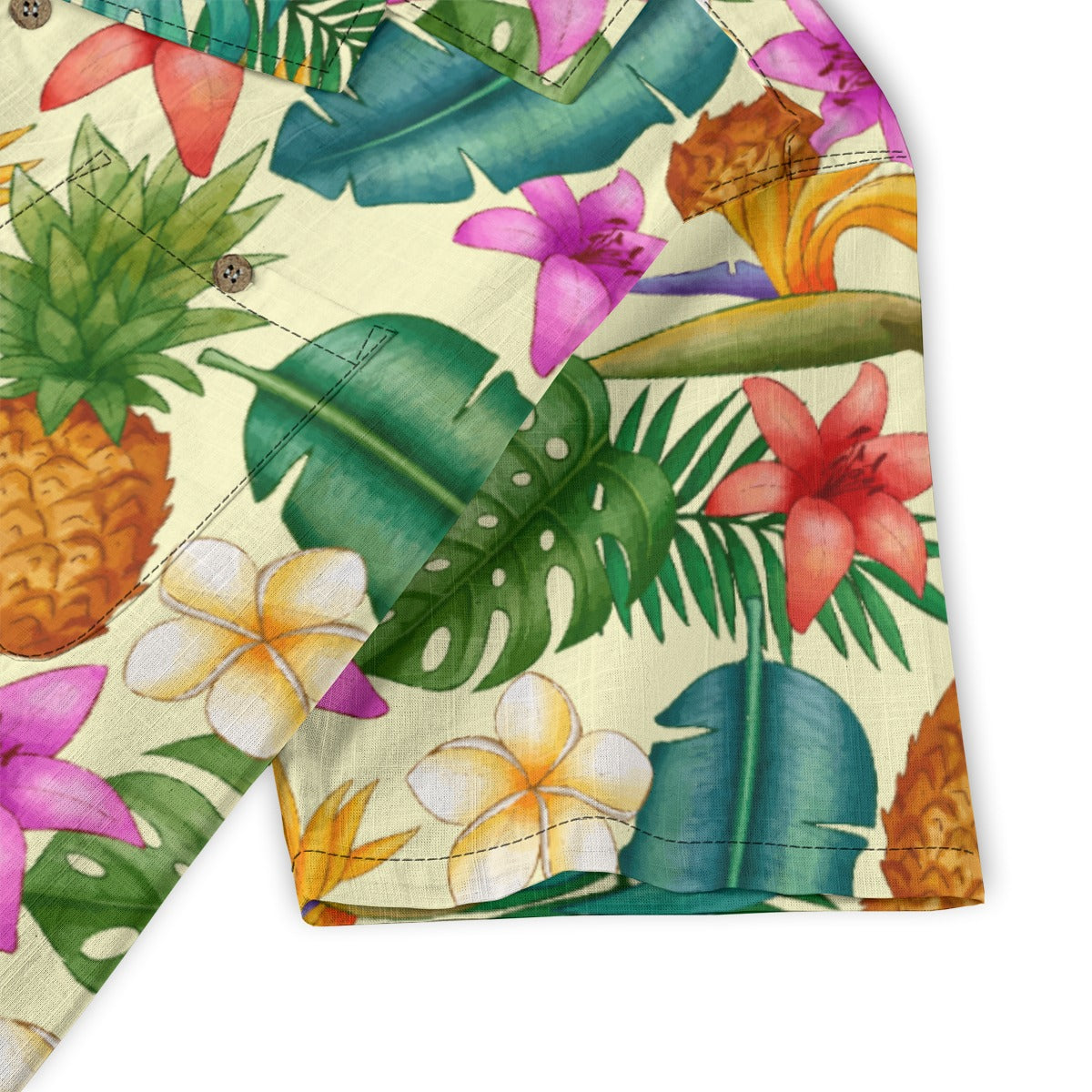 "Pineapple Infused" Hawaiian Shirt - 100% Cotton