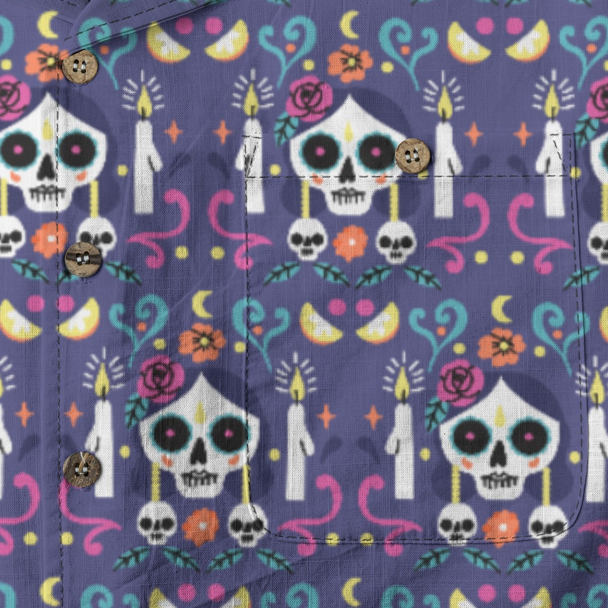 “Noches de Recuerdo” Día de Muertos Cotton Celebration Shirt
