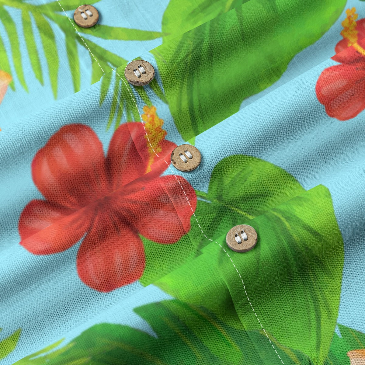"Tropical Dreamscapes" Hawaiian Shirt - 100% Cotton