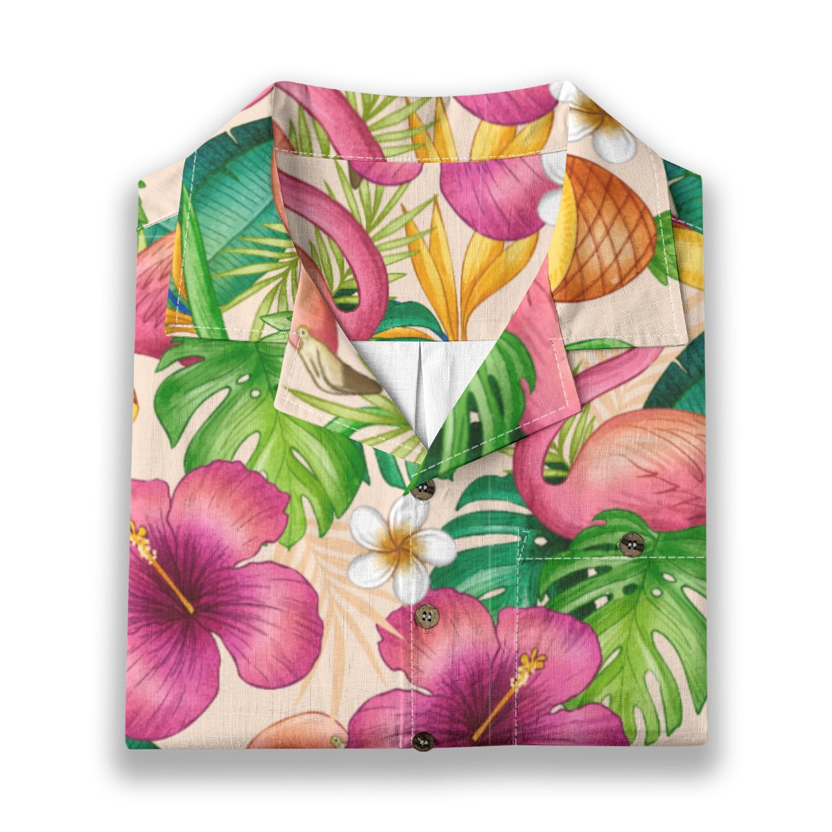 "Tropical Duo" Hawaiian Shirt - 100% Cotton