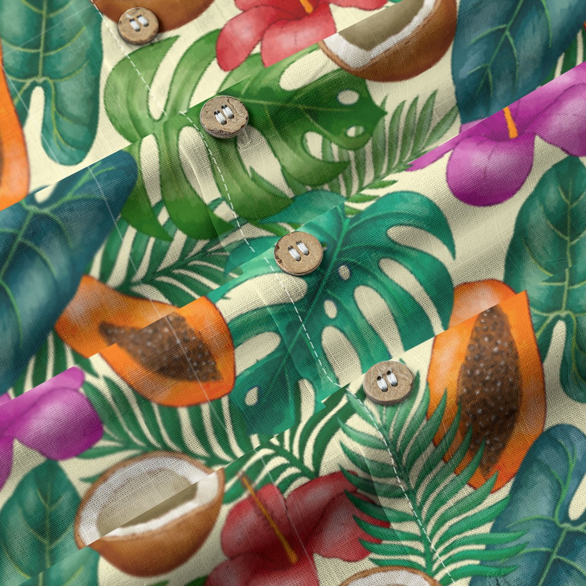 "Island Extravaganza" Hawaiian Shirt - 100% Cotton