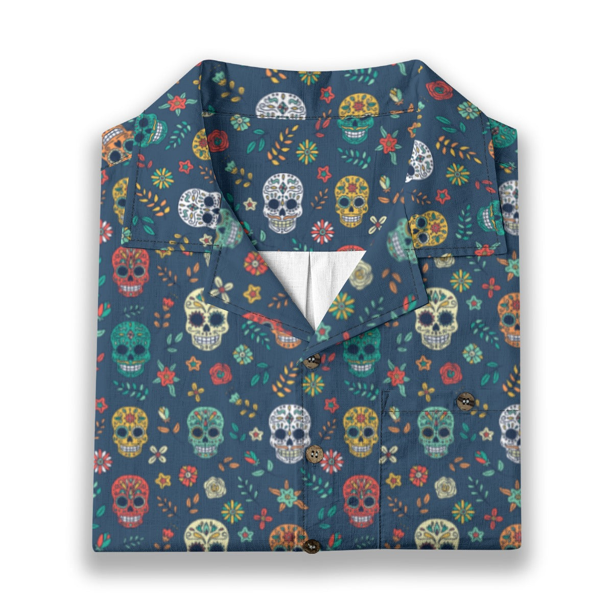 "Midnight Sugar Skulls" Cotton Celebration Shirt