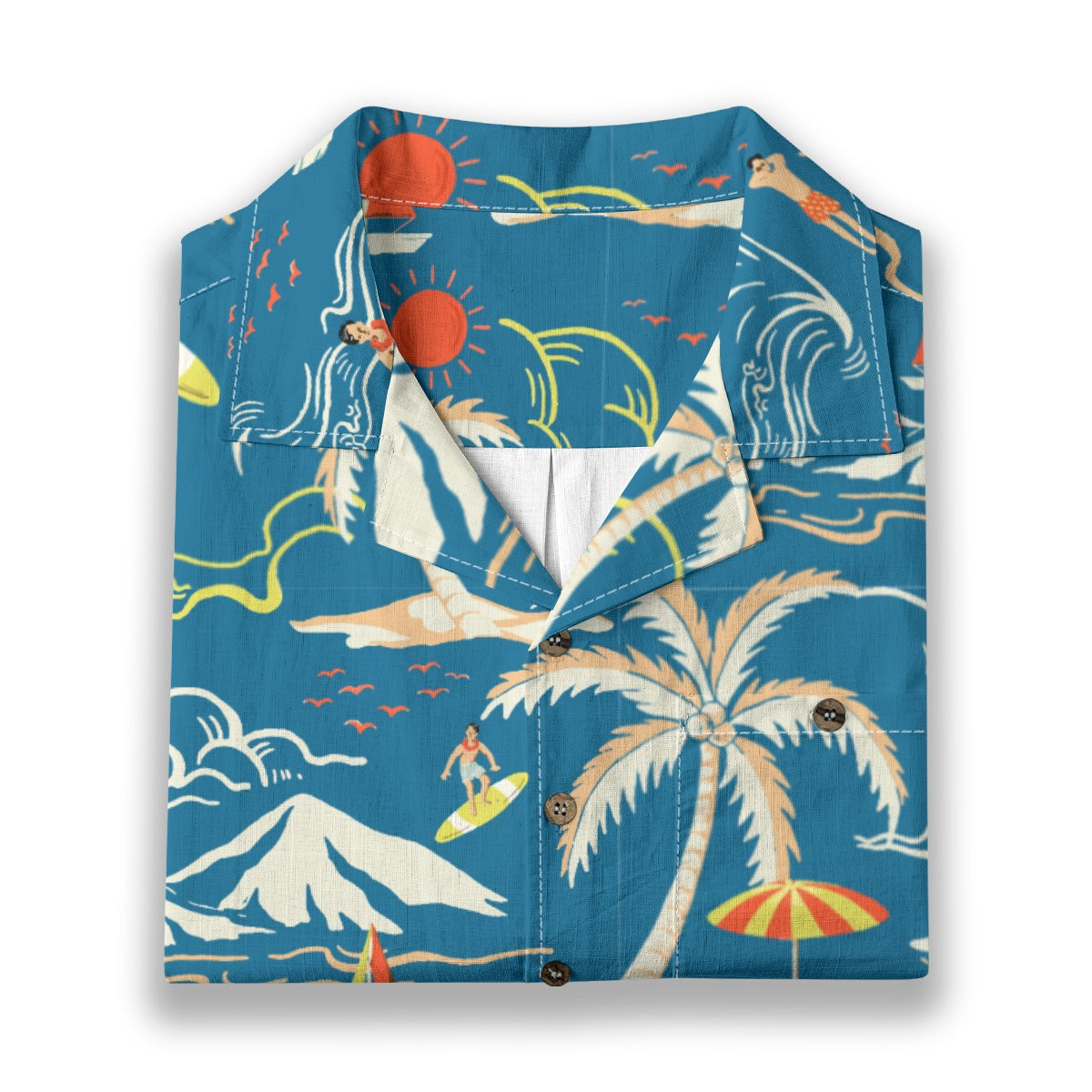"Surfin', Sailin', and Tsunami" Hawaiian Shirt - 100% Cotton