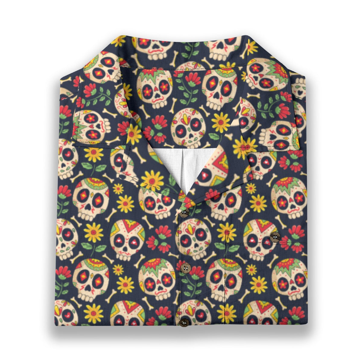 "Sugar Skull Fiesta" Cotton Celebration Shirt