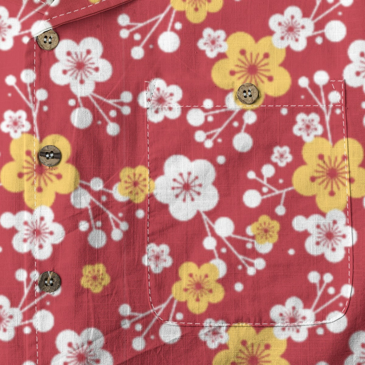 "Plum Crazy" Hawaiian Shirt - 100% Cotton