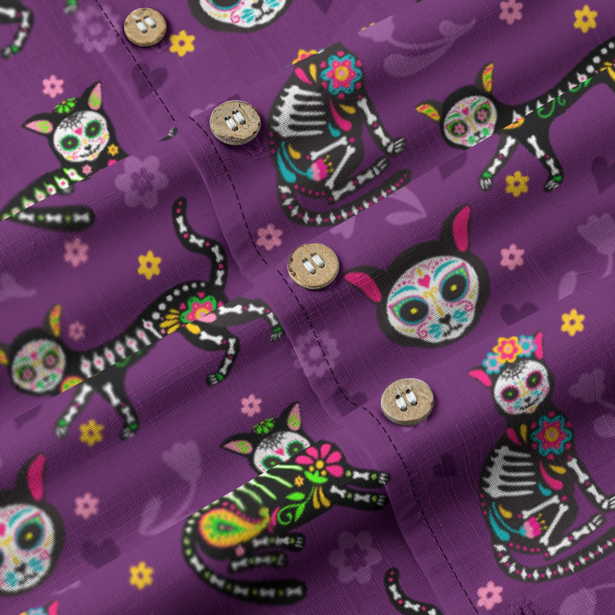 “El Gato Eterno” Día de Muertos Cotton Celebration Shirt