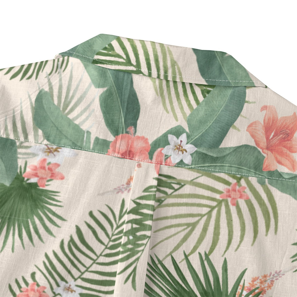 "Hibiscus Palm Oasis" Hawaiian Shirt - 100% Cotton
