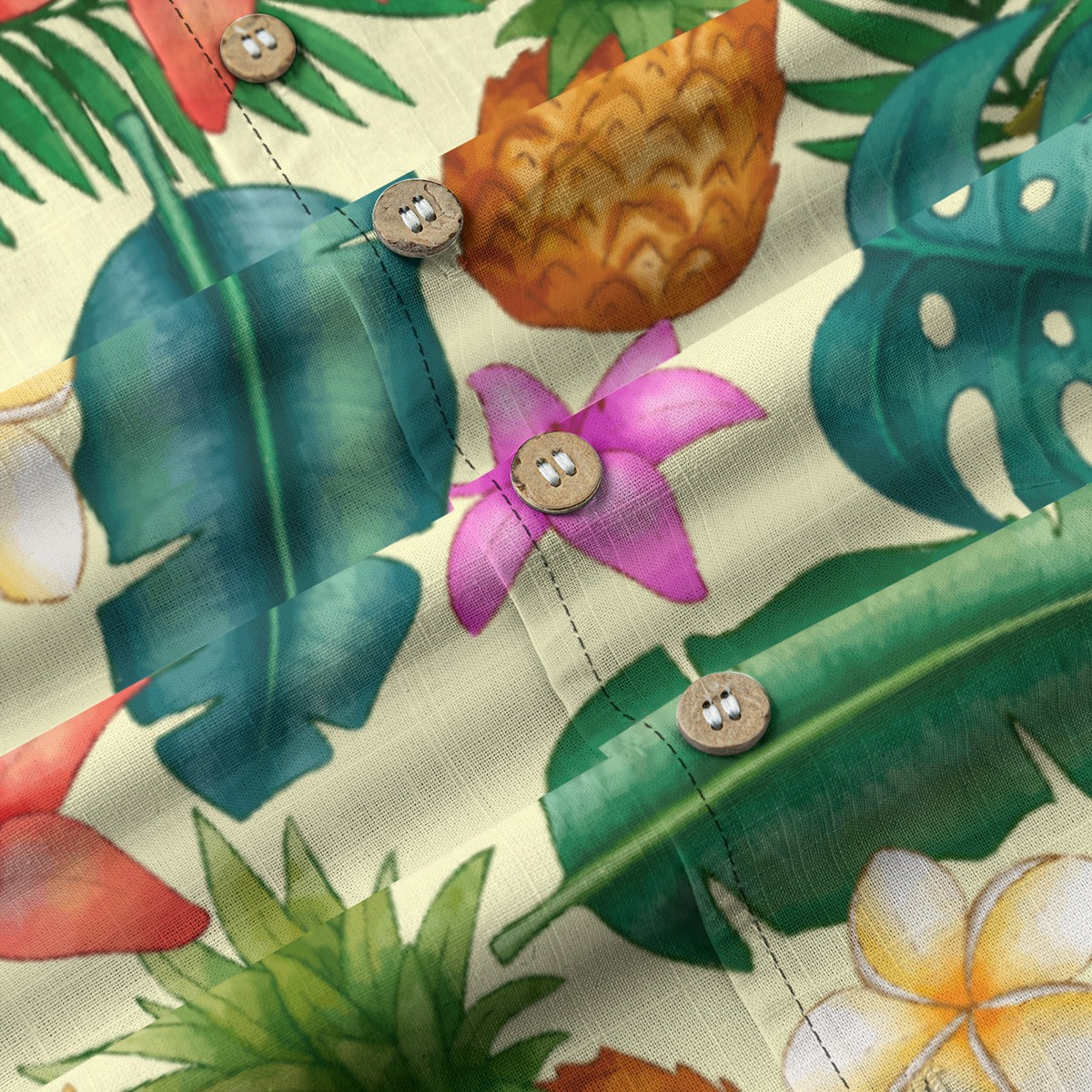 "Pineapple Infused" Hawaiian Shirt - 100% Cotton