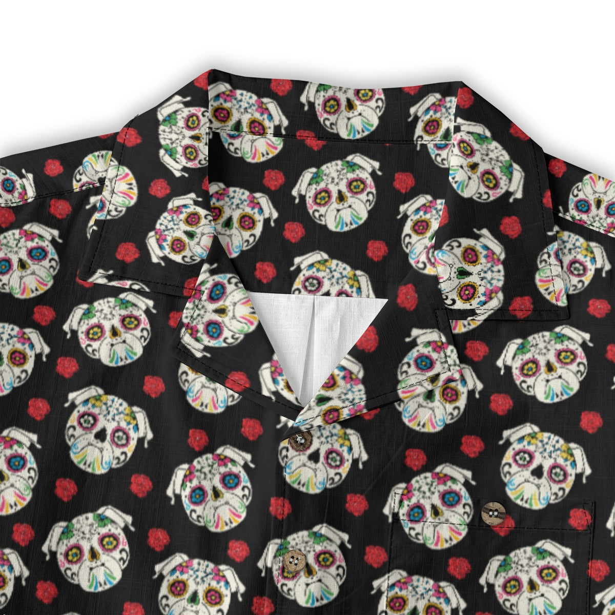 “Amor de Pug"  Día de Muertos Cotton Celebration Shirt