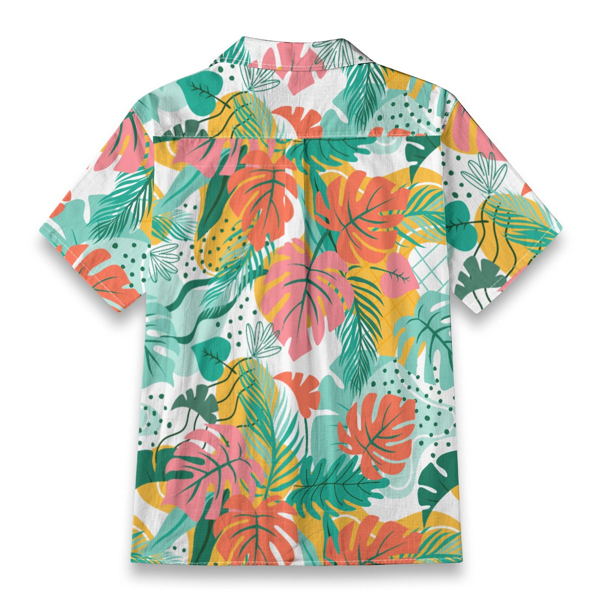 "Island Leaves Kaleidoscope" Hawaiian Shirt - 100% Cotton