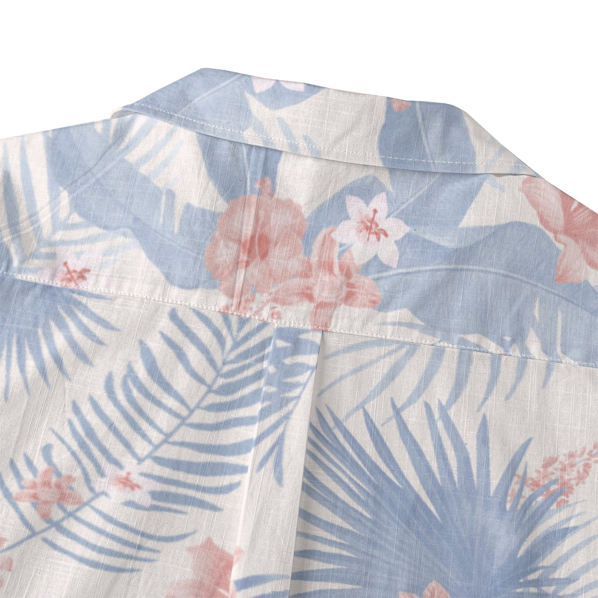 "Tropical Bliss, Coral Hibiscus" Hawaiian Shirt - 100%  Cotton