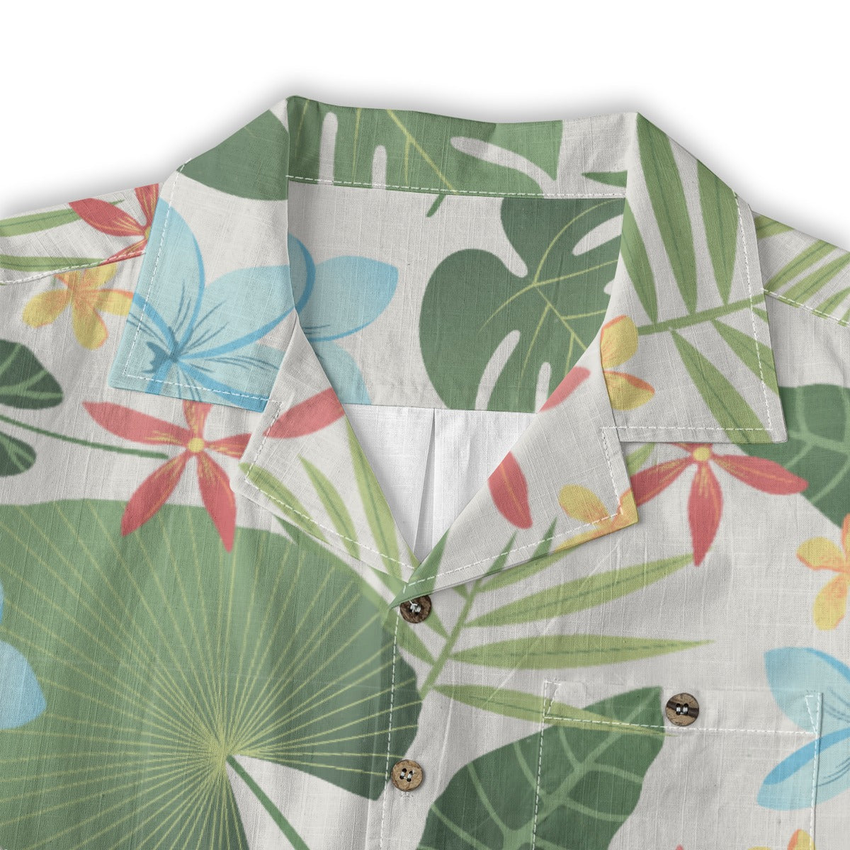 "Caribbean Leaf Carnival" Hawaiian Shirt - 100% Cotton