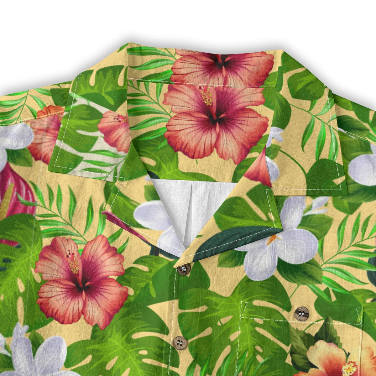 "Jungle Odyssey Hues: Golden Sun" Hawaiian Shirt - 100% Cotton